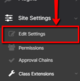 Edit site settings