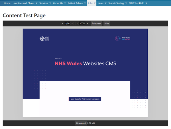 PDF Viewer Overview - CMS Support