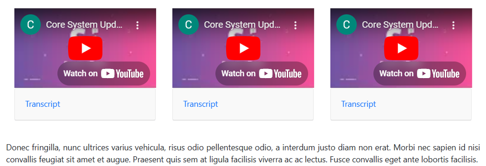 Video Plugin Overview - CMS Support