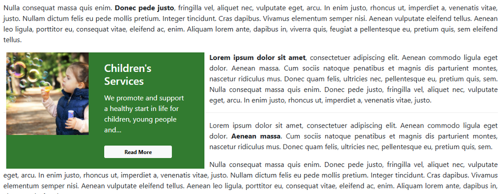 Single Content 3 Overview - CMS Support