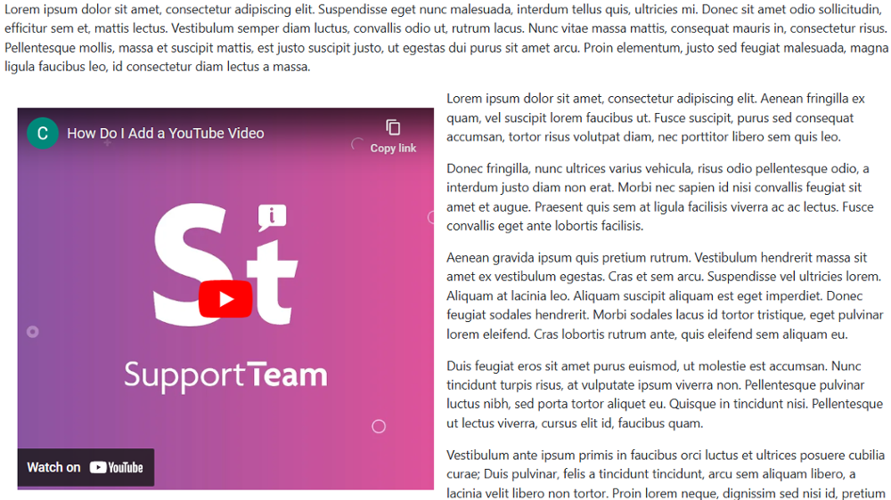 YouTube Plugin Overview - CMS Support