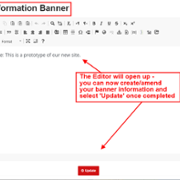 Information Banner - Editor Box