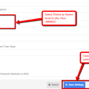 Select theme as site local theme