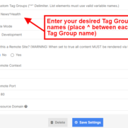 Create Tag Groups