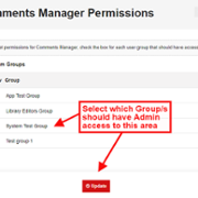 Select an Admin Group