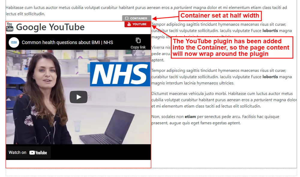 YouTube Plugin Overview - CMS Support