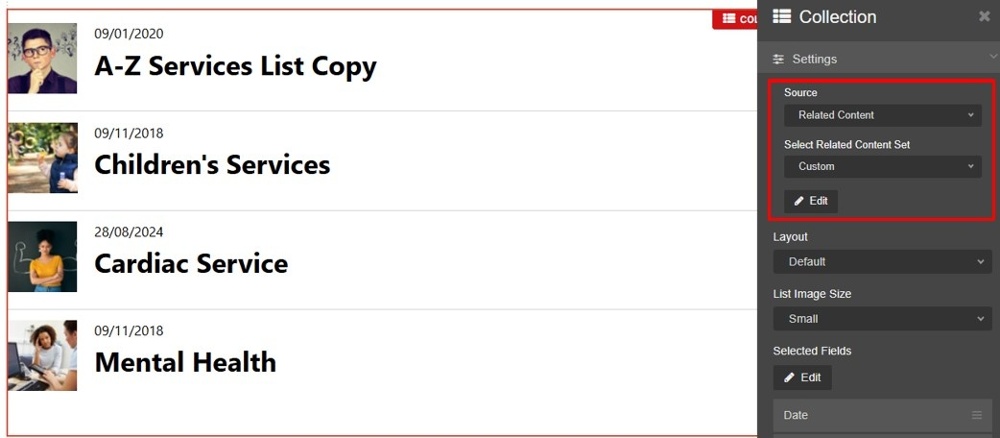 Collection Overview - CMS Support