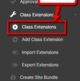 Select Site settings > class extensions > class extensions