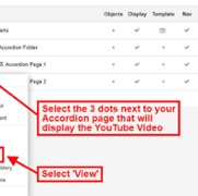 YouTube Plugin in an Accordion - Select View